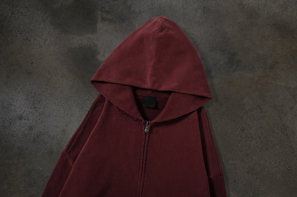 BLANK ZIPUP (CRIMSON)