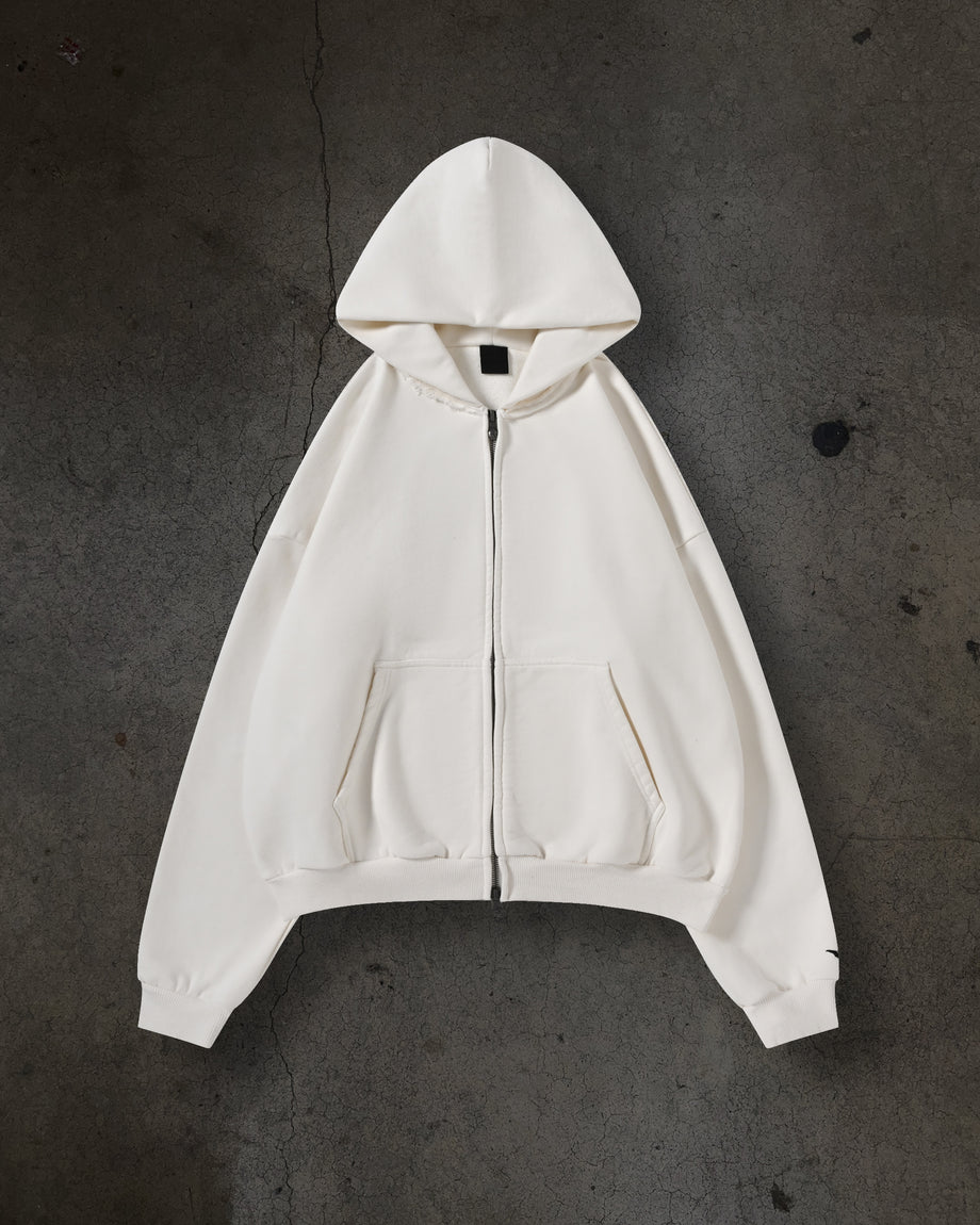 BLANK ZIPUP (BONE)