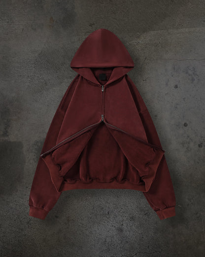 BLANK ZIPUP (CRIMSON)