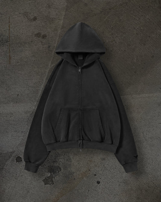 BLANK ZIPUP (COAL)