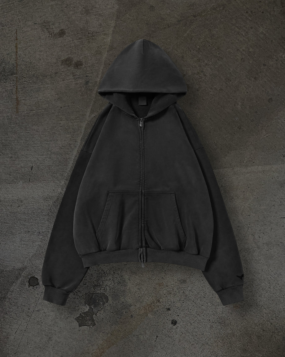 BLANK ZIPUP (COAL)