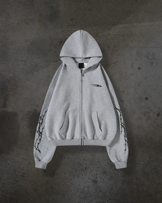 ATHLETIC BARBED ZIPUP (HEATHER)