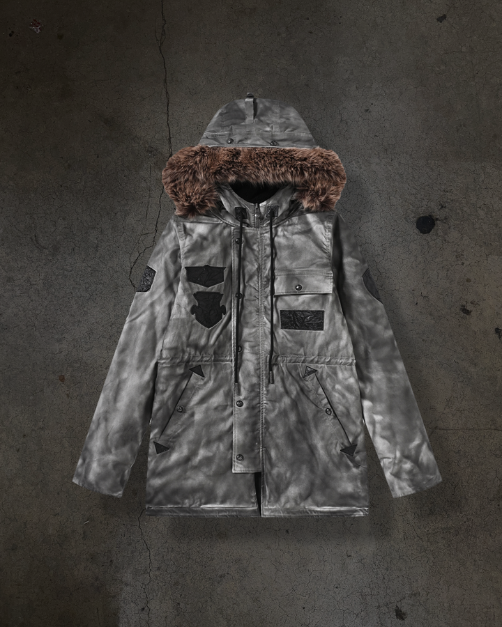 LAMB CREST PARKA (DYED GREY)