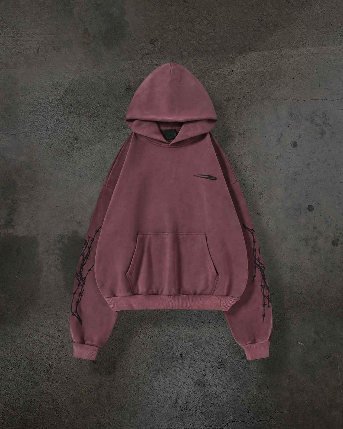 ATHLETIC BARBED PULLOVER (CRIMSON)