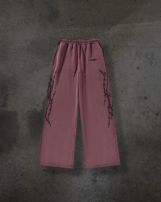 ATHLETIC BARBED SWEATS (CRIMSON)