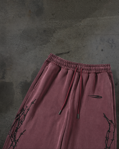 ATHLETIC BARBED SWEATS (CRIMSON)