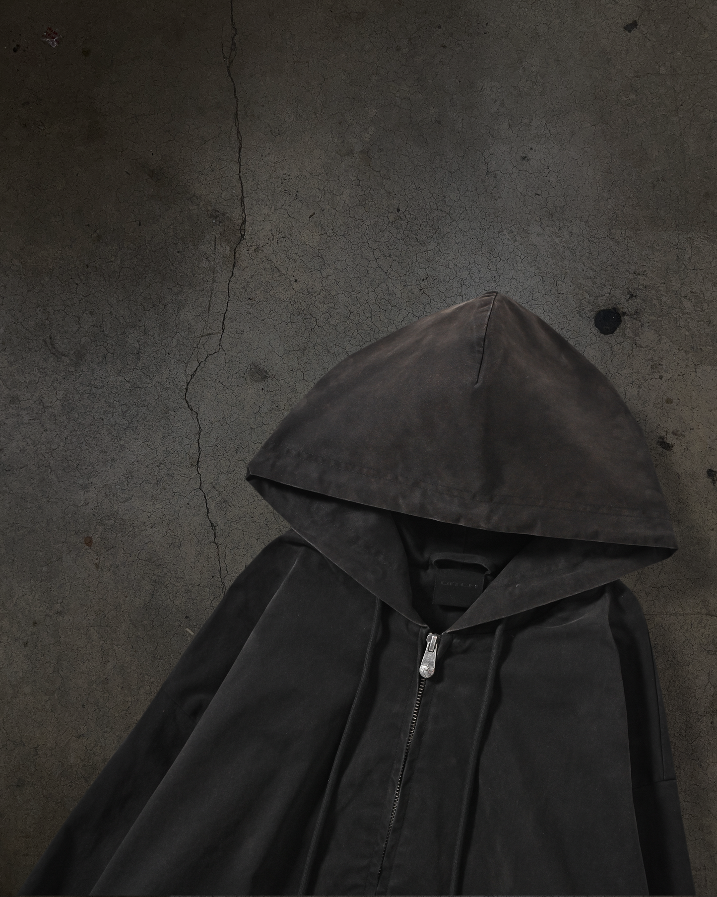 DOUBLE LAYERED CANVAS HOODIE (NOIR)