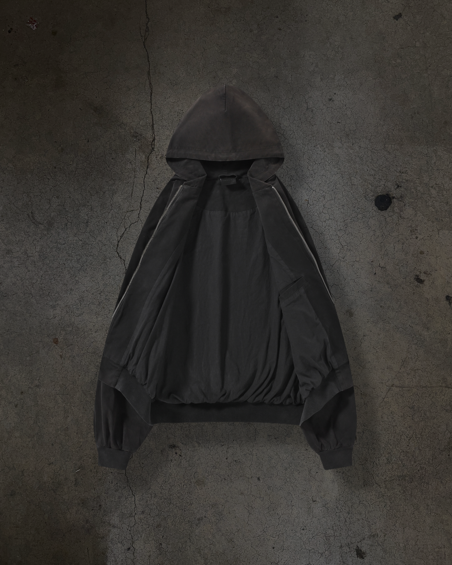 DOUBLE LAYERED CANVAS HOODIE (NOIR)