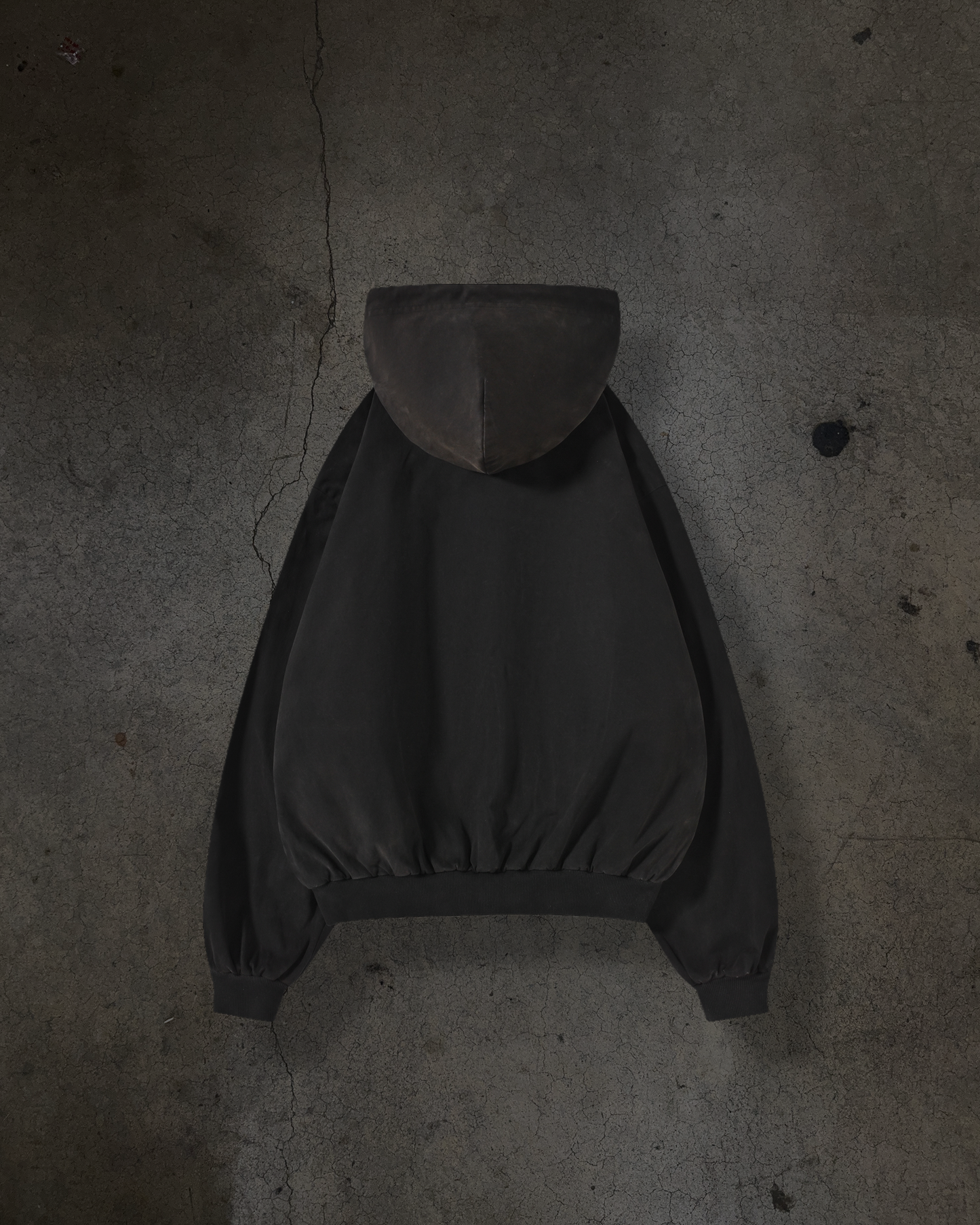 DOUBLE LAYERED CANVAS HOODIE (NOIR)