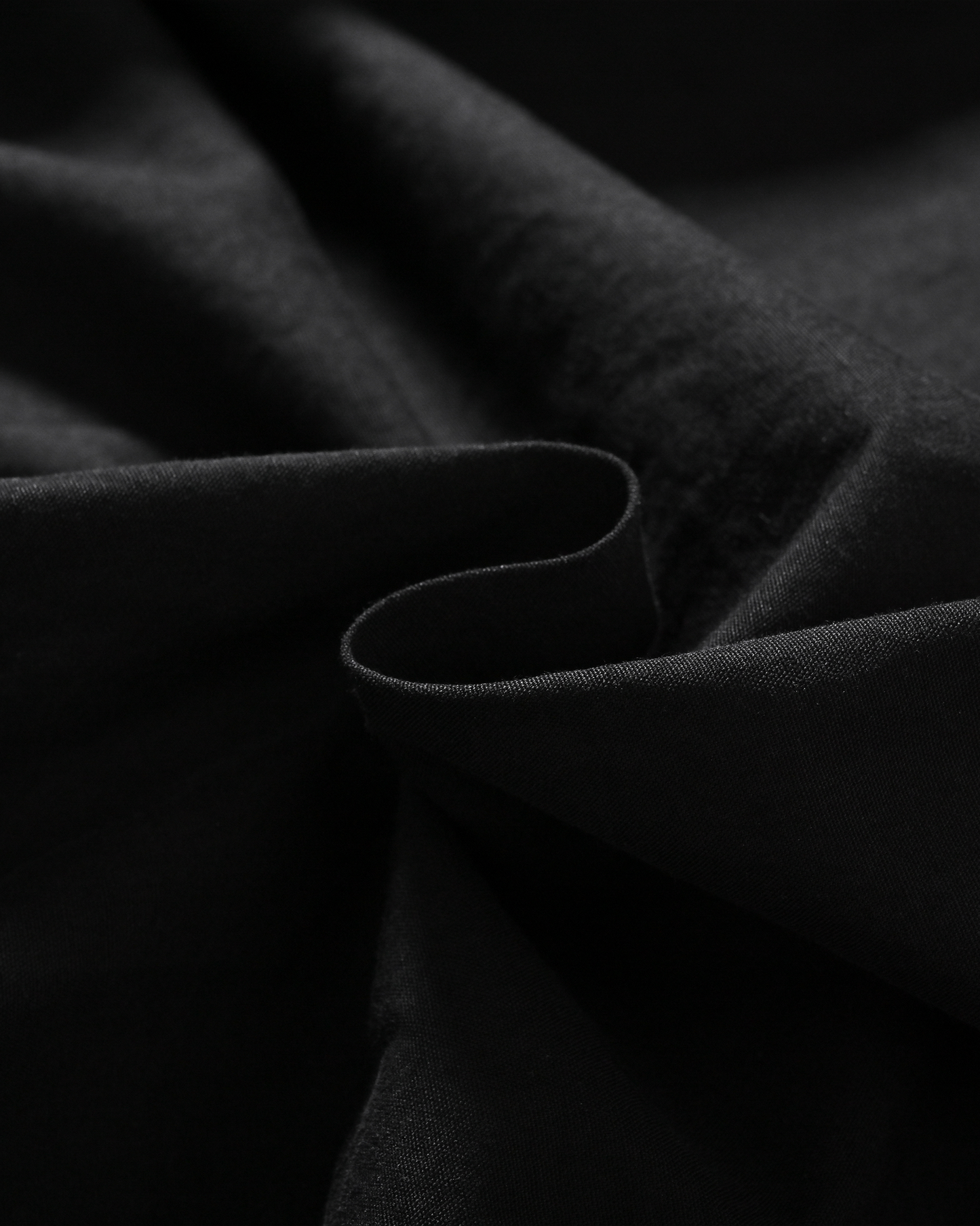 DOUBLE LAYERED CANVAS HOODIE (NOIR)