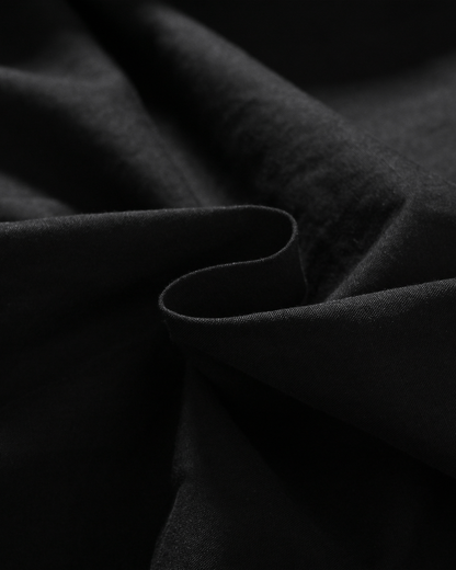 DOUBLE LAYERED CANVAS HOODIE (NOIR)