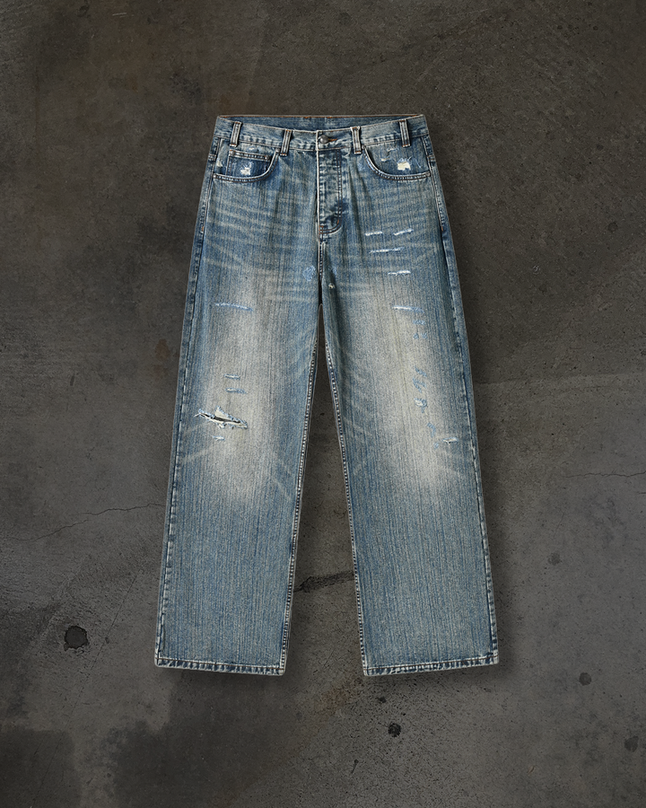 SLUB REPAIRED DENIM (DIRTY WASH)