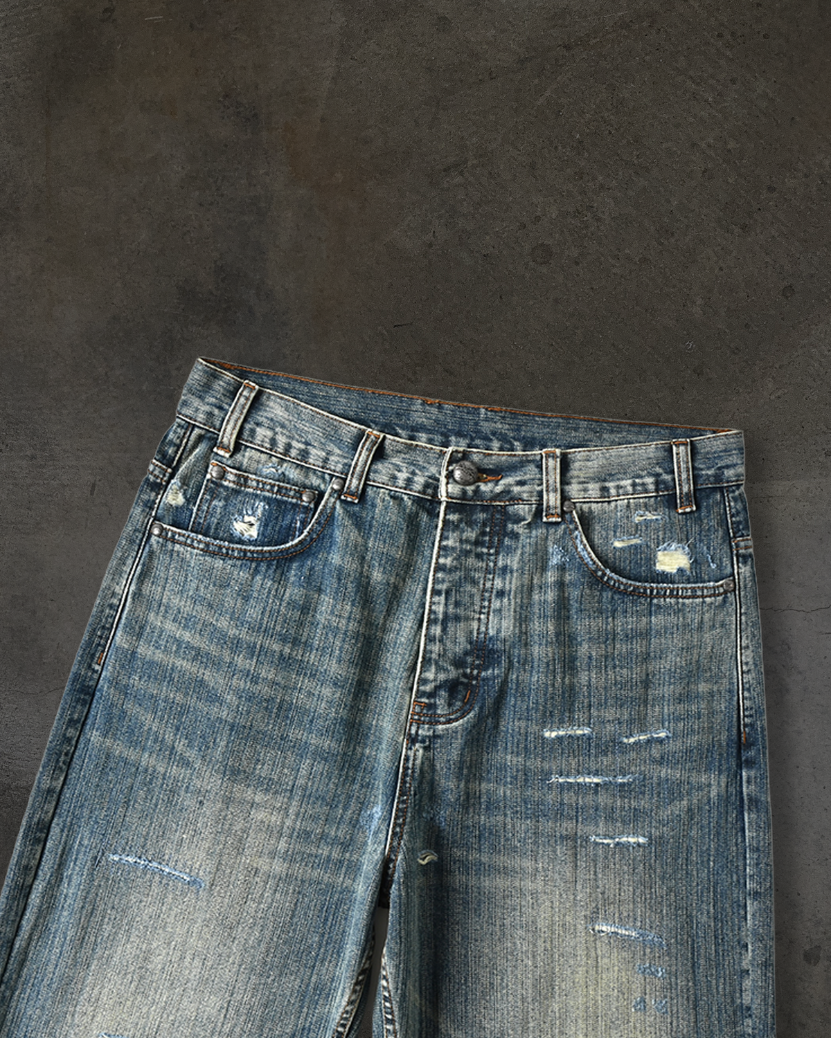SLUB REPAIRED DENIM (DIRTY WASH)