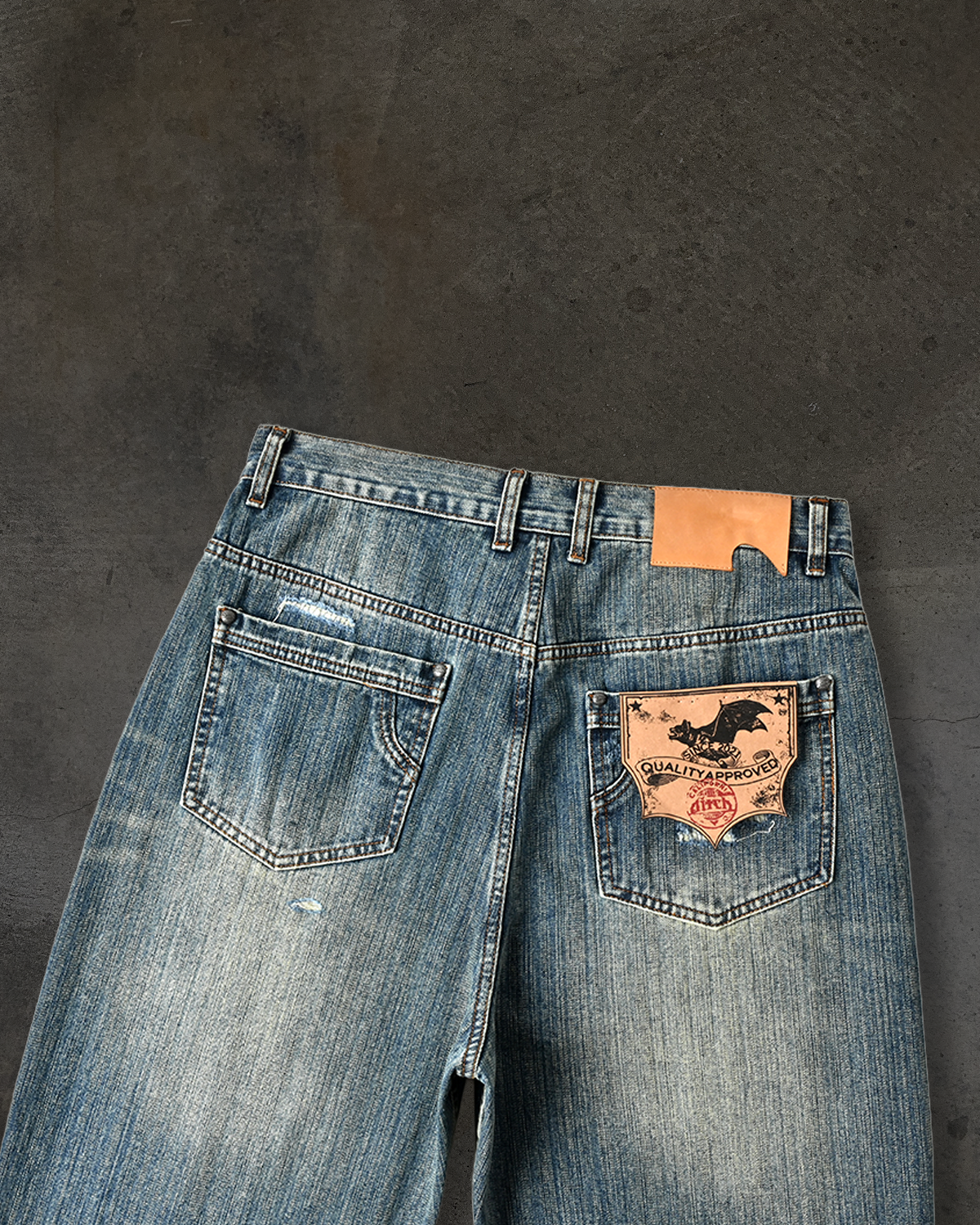 SLUB REPAIRED DENIM (DIRTY WASH)