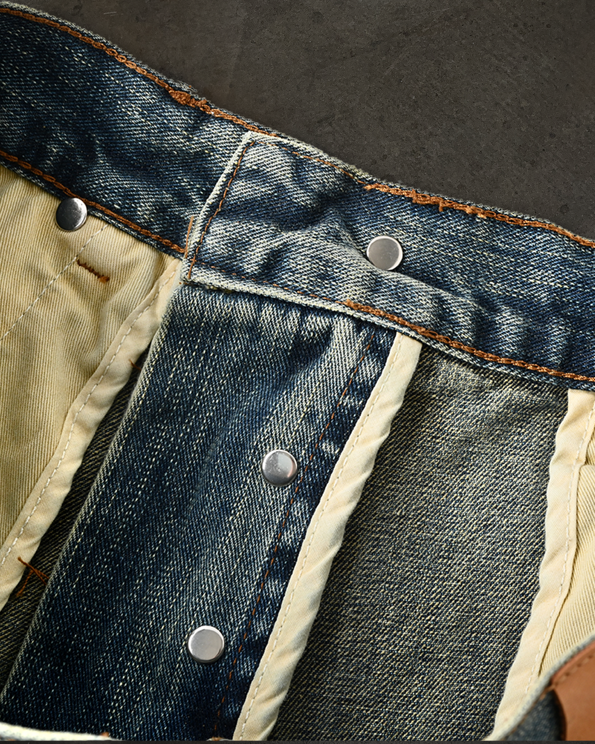 SLUB REPAIRED DENIM (DIRTY WASH)