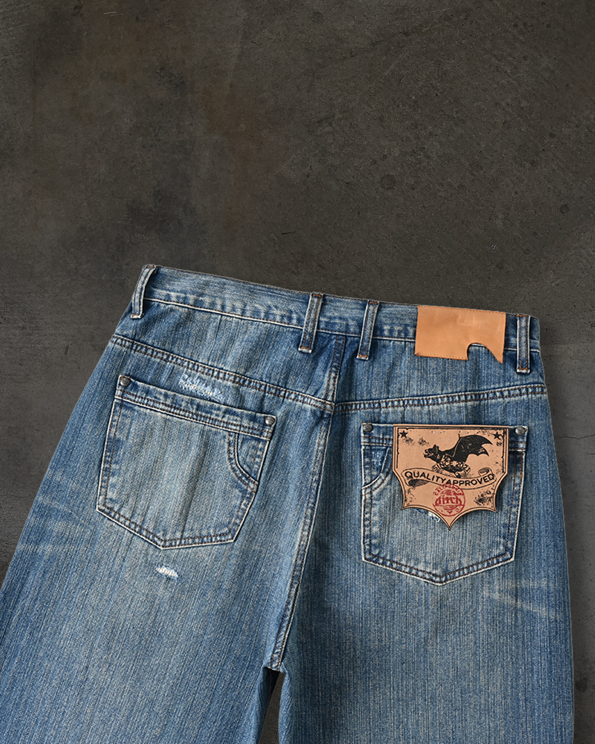 SLUB REPAIRED DENIM (LIGHT WASH)