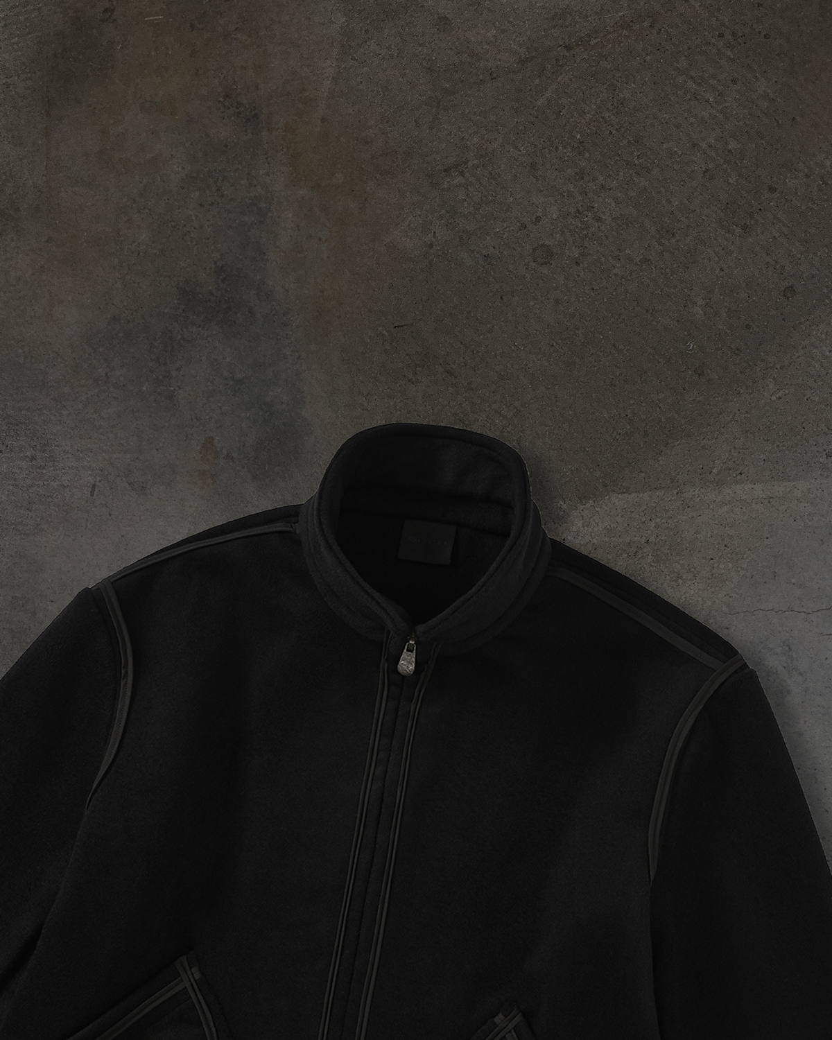 TAPED WOOL COAT (BLK/GREY)