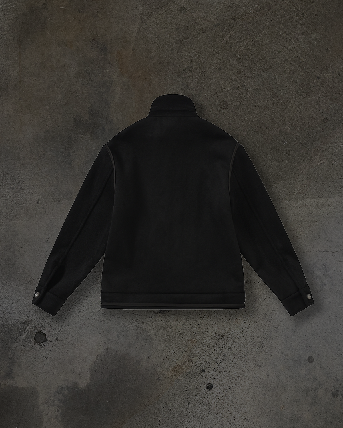 TAPED WOOL COAT (BLK/GREY)