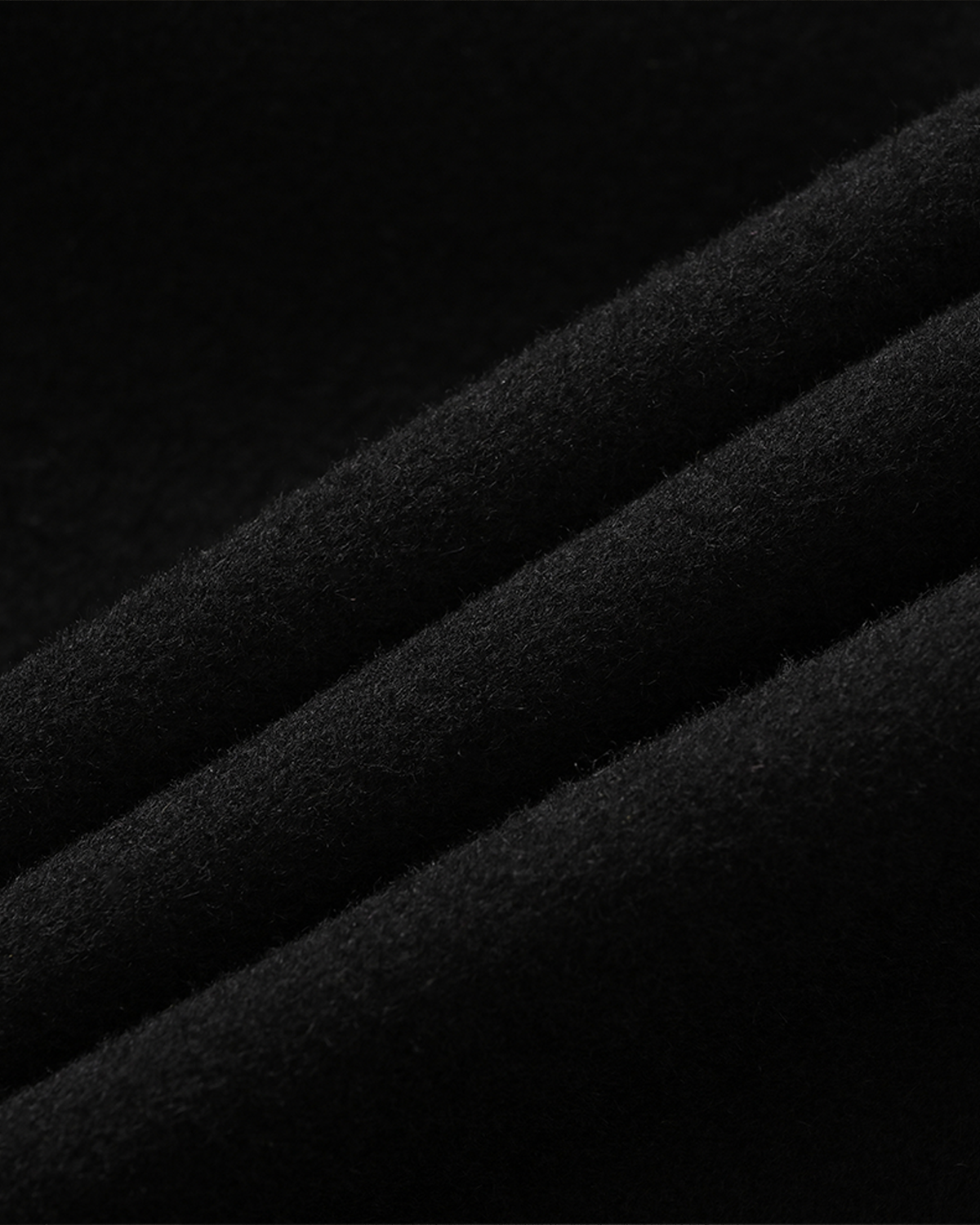 TAPED WOOL COAT (BLK/NAVY)