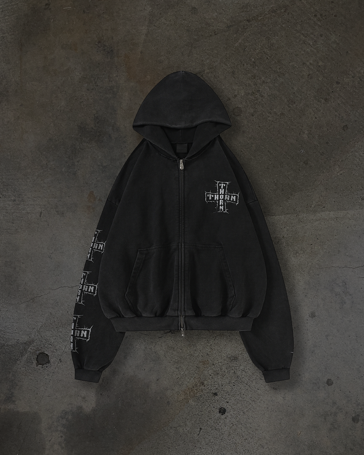 CROSS ZIPUP (COAL)