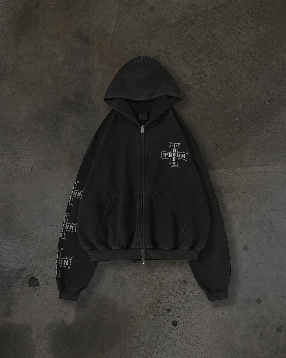 CROSS ZIPUP (COAL)