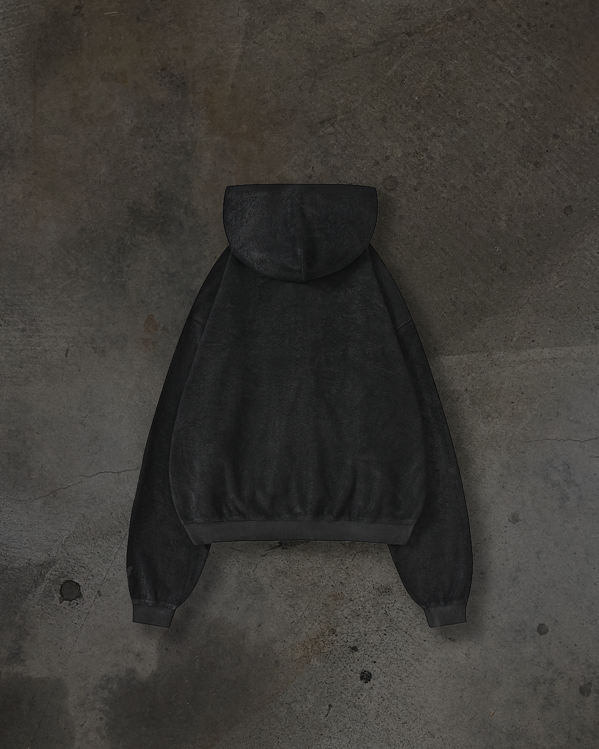 REVERSE COATED ZIPUP (WAXED NOIR)