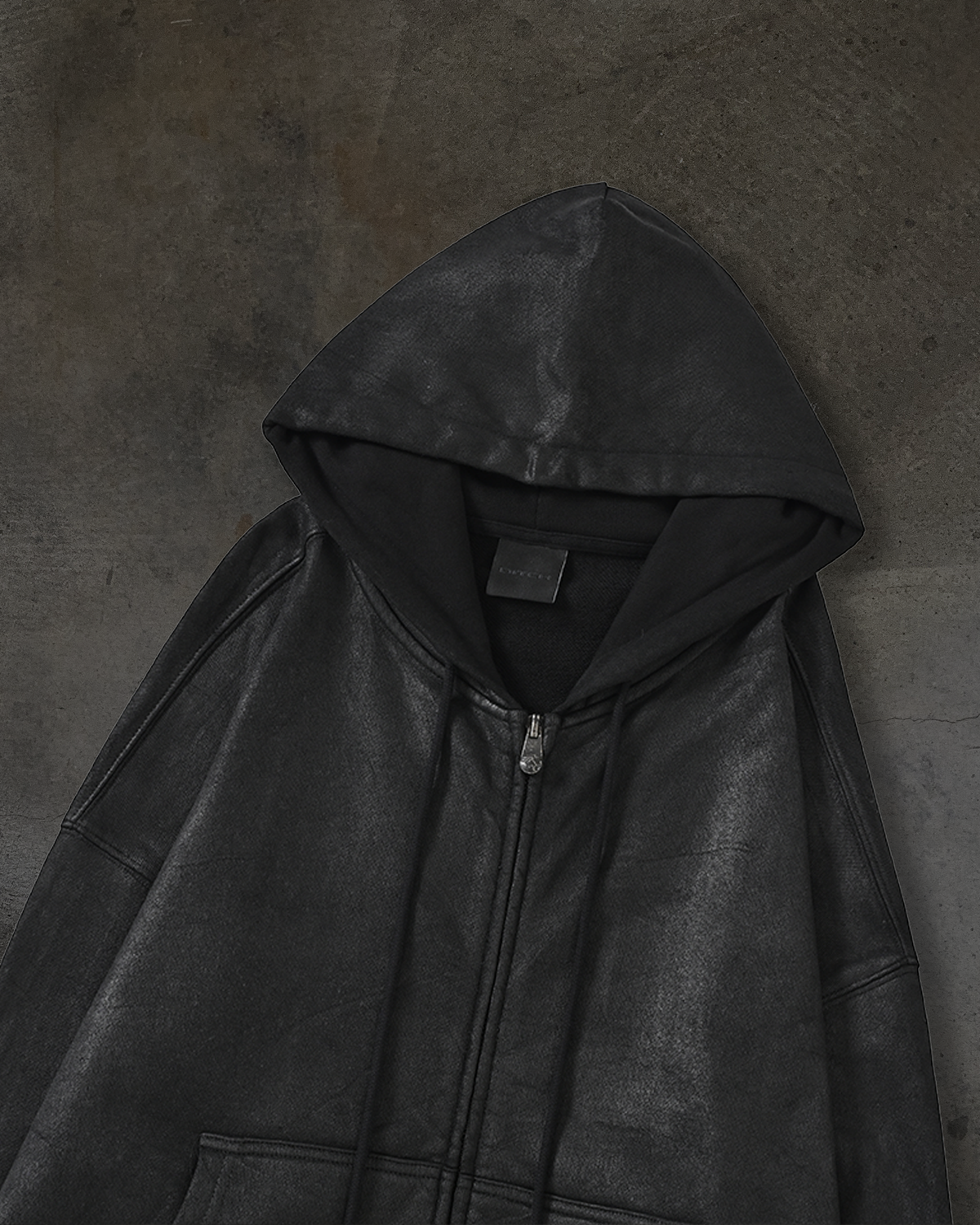 COATED ZIPUP (WAXED NOIR)