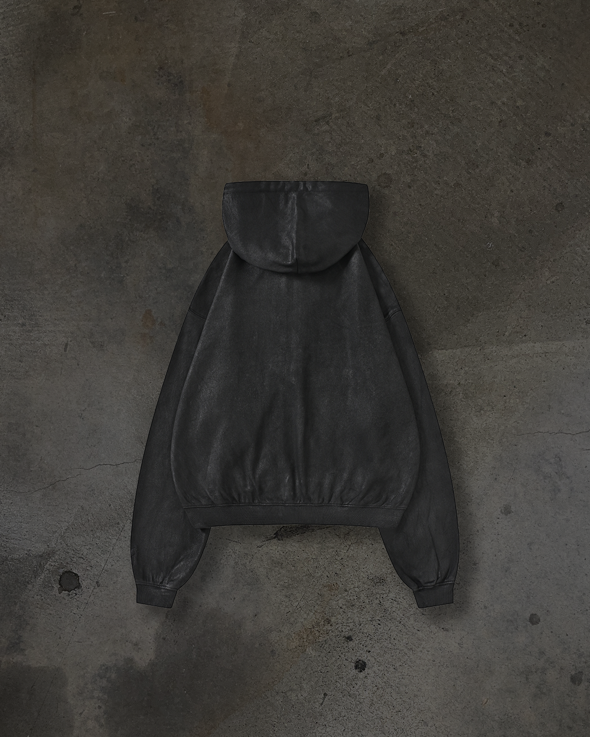 COATED ZIPUP (WAXED NOIR)