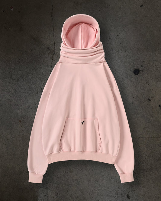 MASKED HOODIE (BABY PINK)