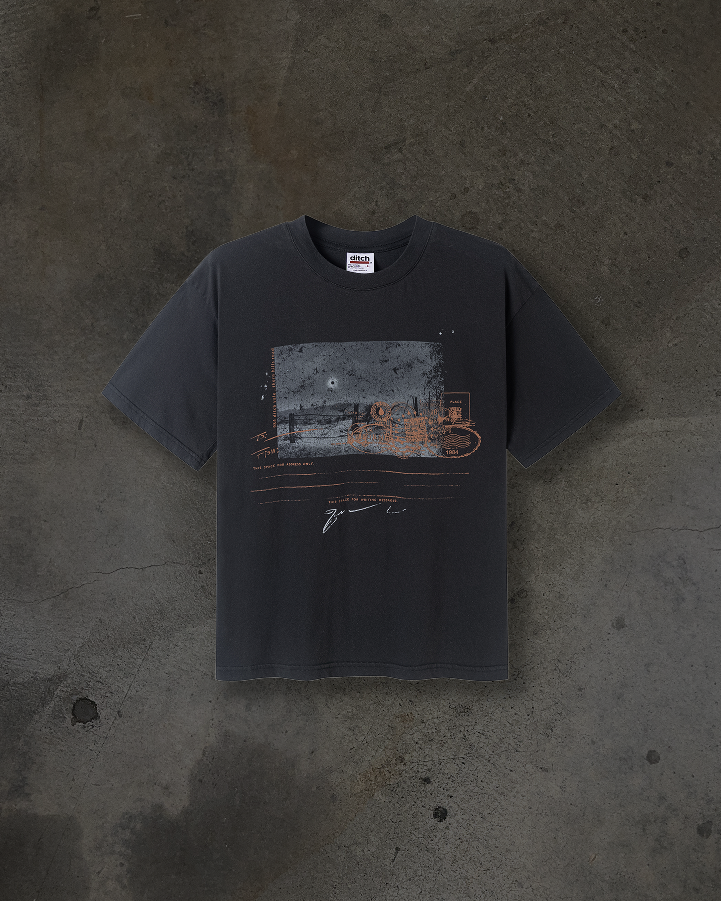 POSTCARD TEE (COAL)