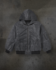 DYED NYLON BOMBER (COAL)