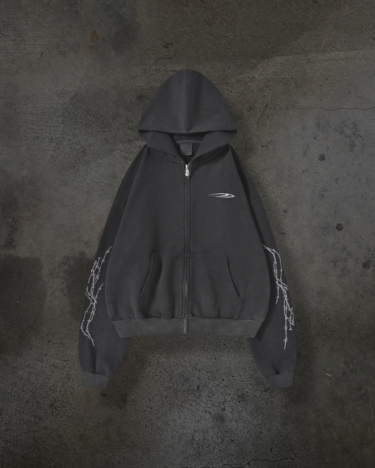 ATHLETIC BARBED ZIPUP (COAL)