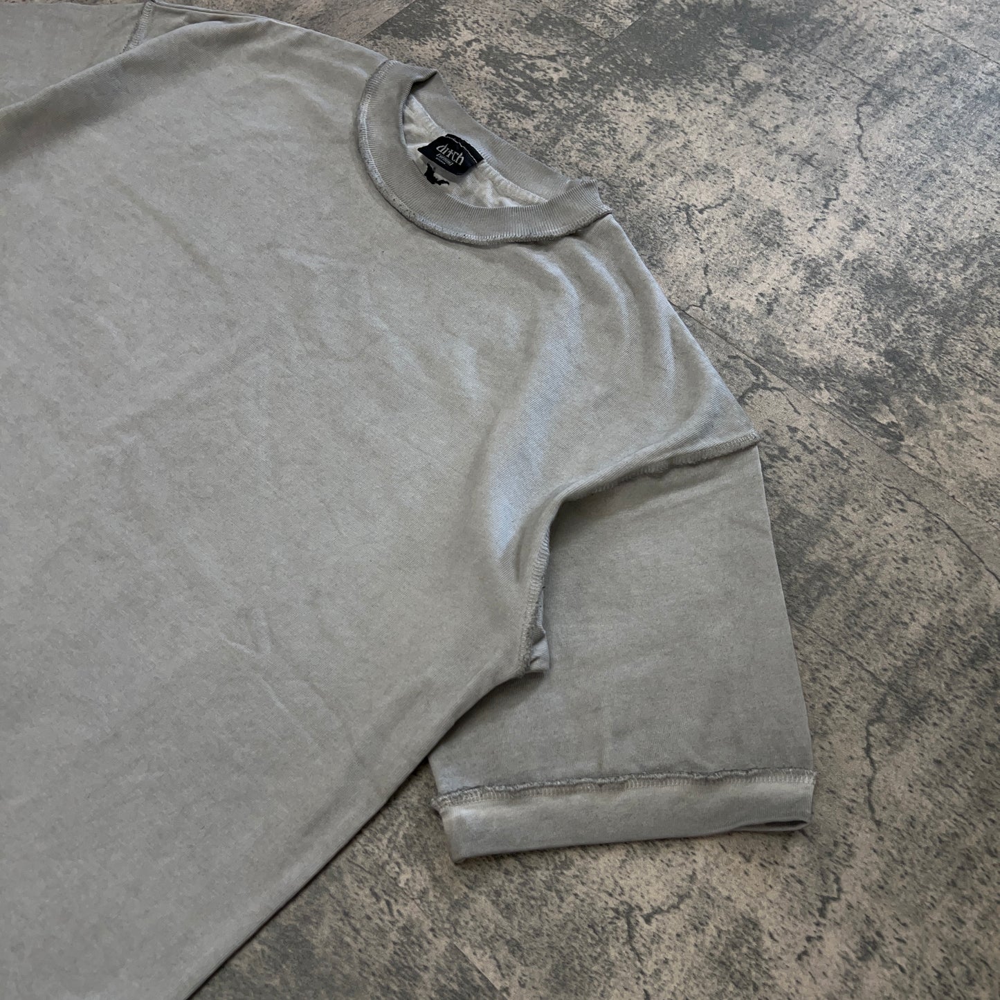 BLANK DISTRESSED TEE (DYED GREY) – ditch