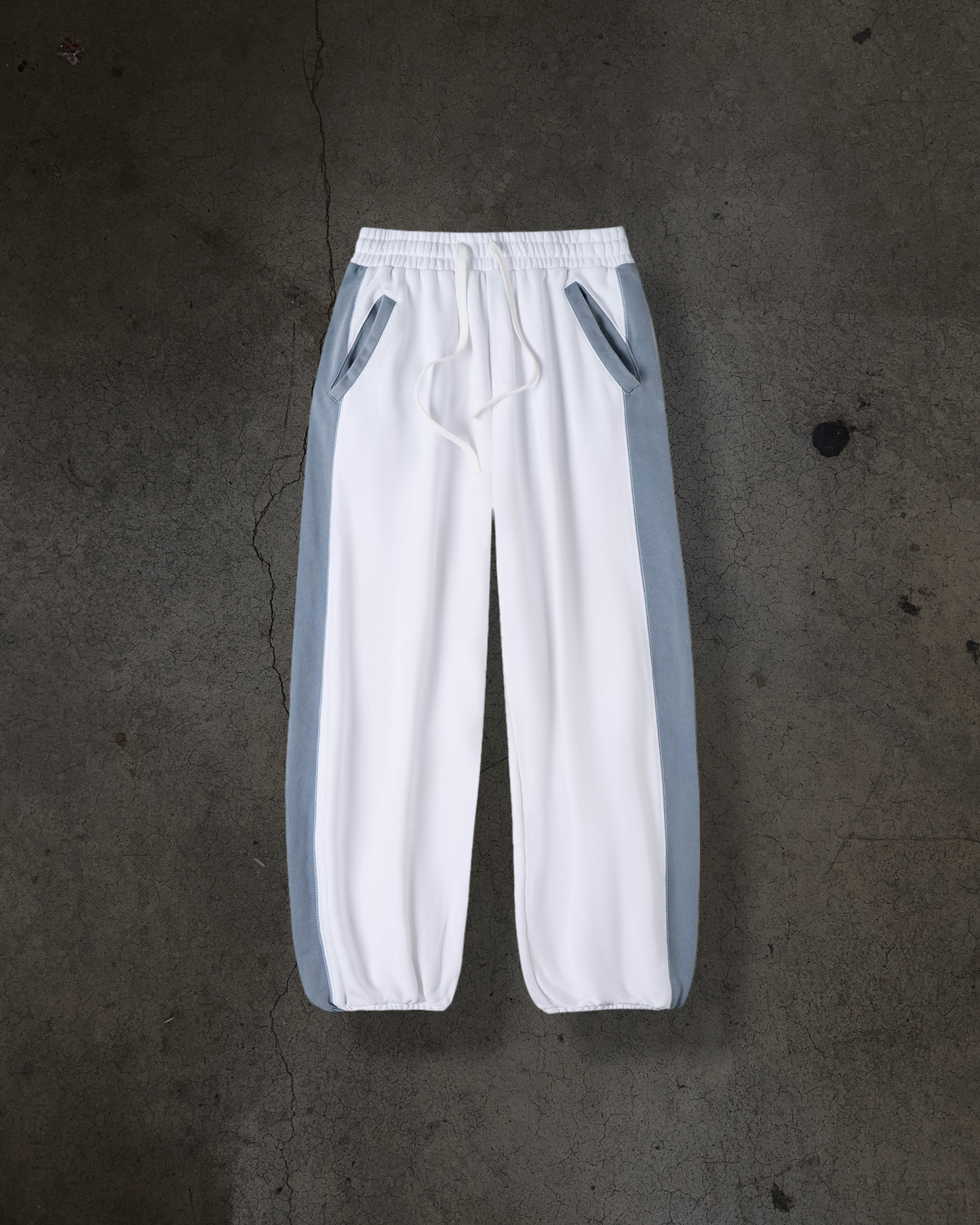 SPORT TRACK SWEATS (WHT/FLINT)