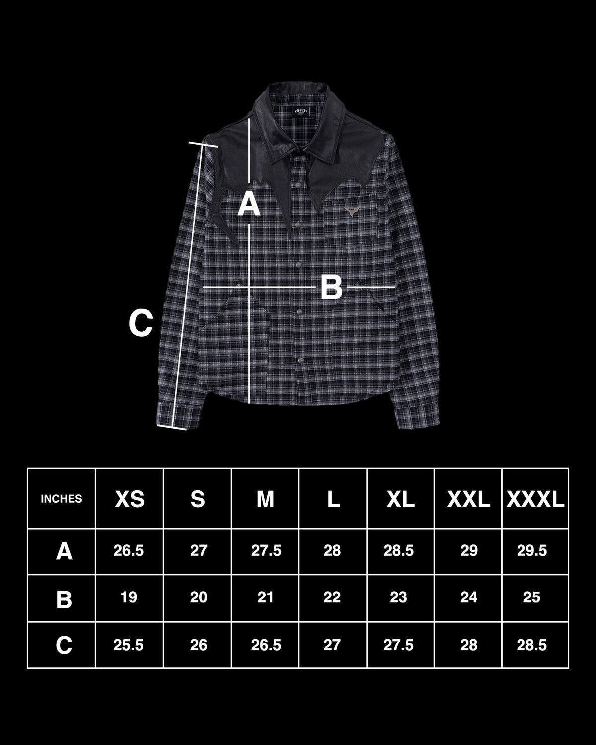LEATHER FLANNEL (BLACK)