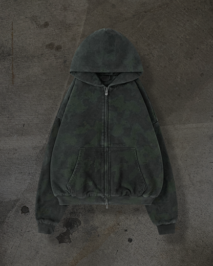 DOUBLE LAYERED BLANK ZIPUP (CAMO)