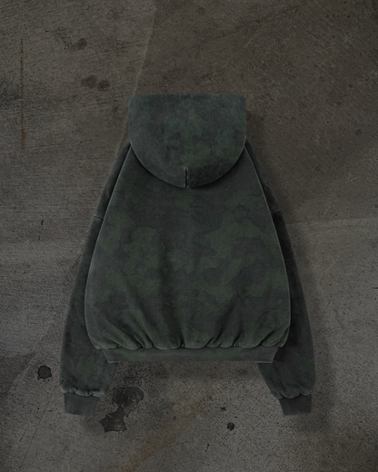 DOUBLE LAYERED BLANK ZIPUP (CAMO)