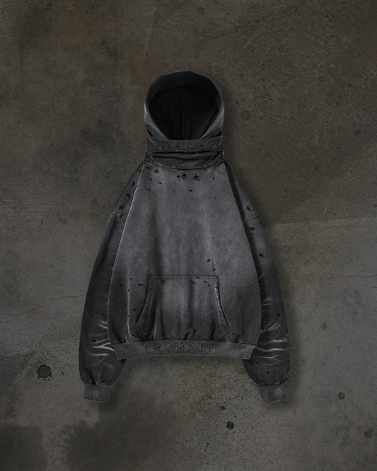 RUIN MASKED HOODIE (COAL)