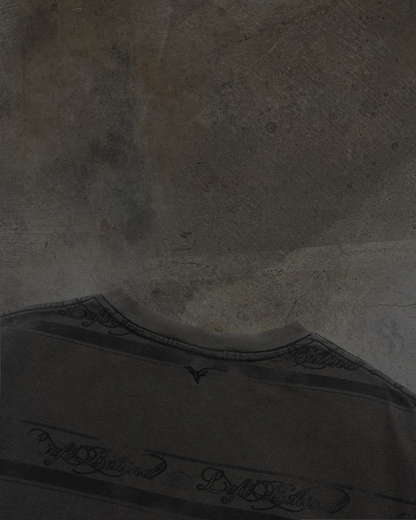 DISTRESSED STRIPE TEE (ASH)