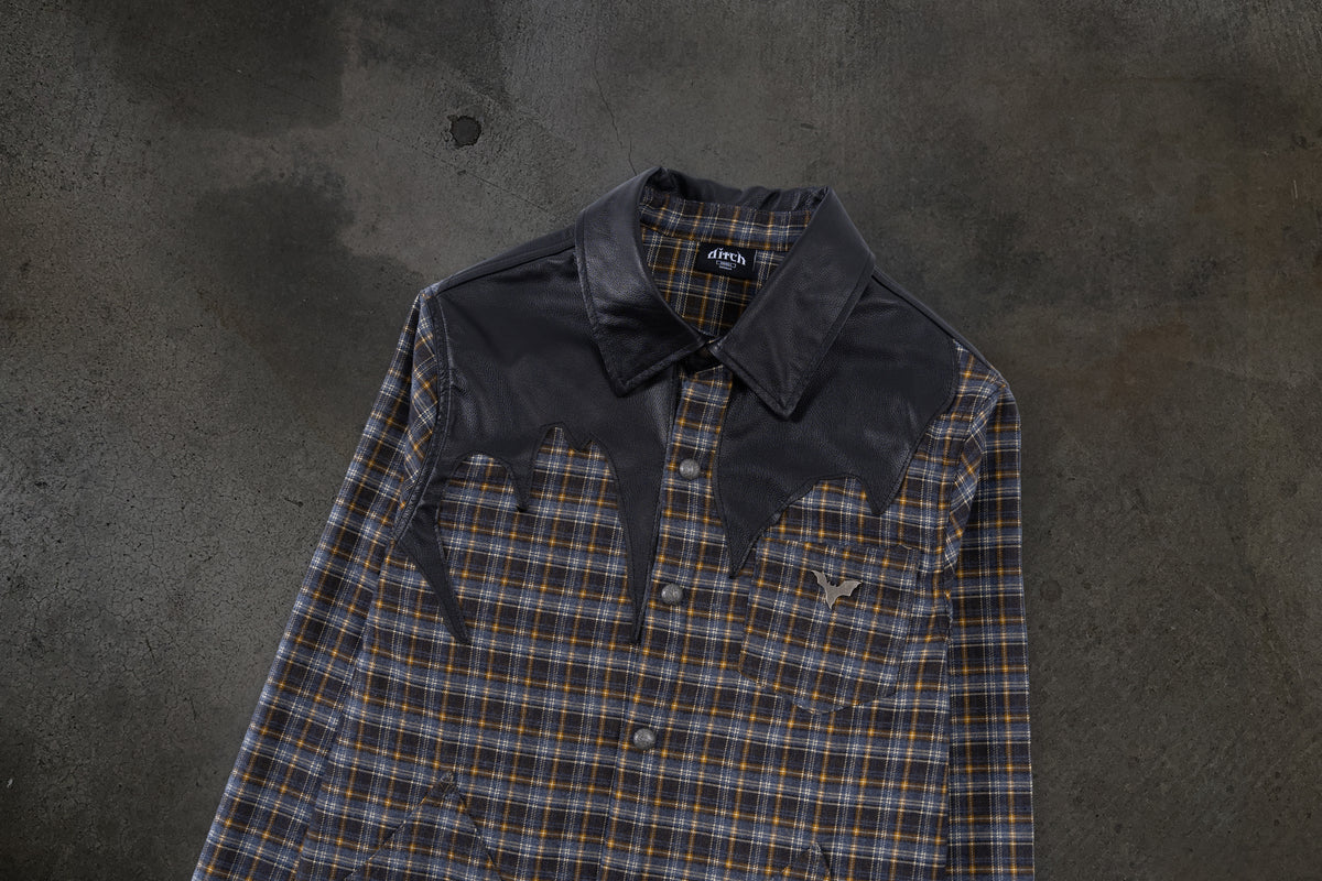 LEATHER FLANNEL (BROWN)