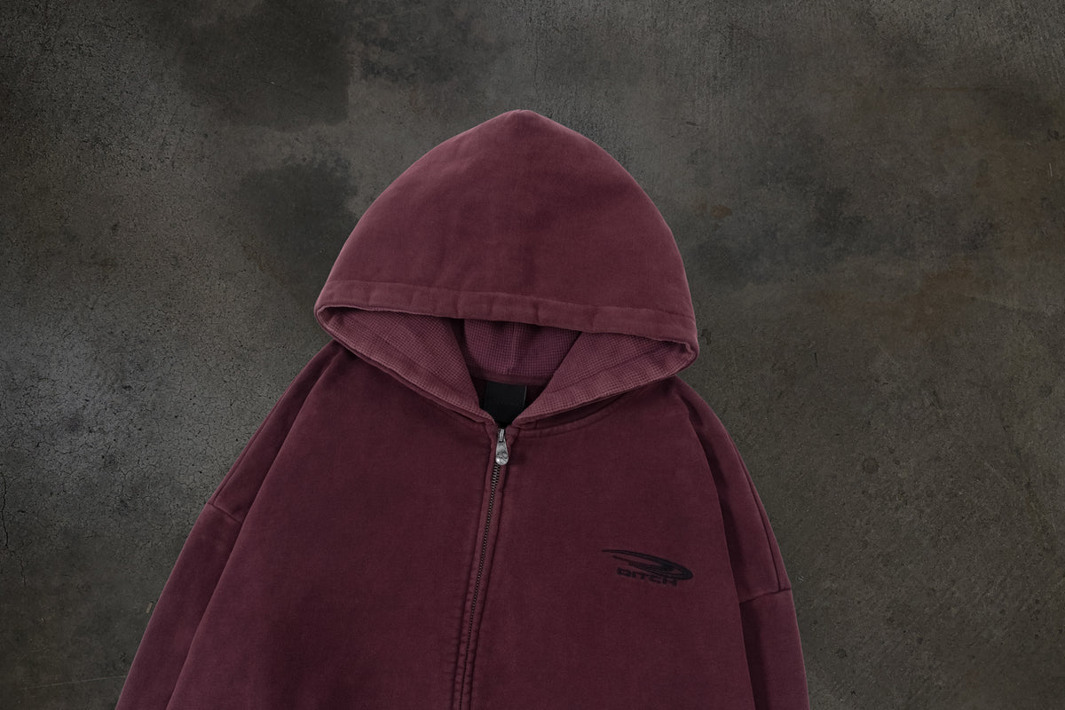 ATHLETIC ZIPUP (CRIMSON)