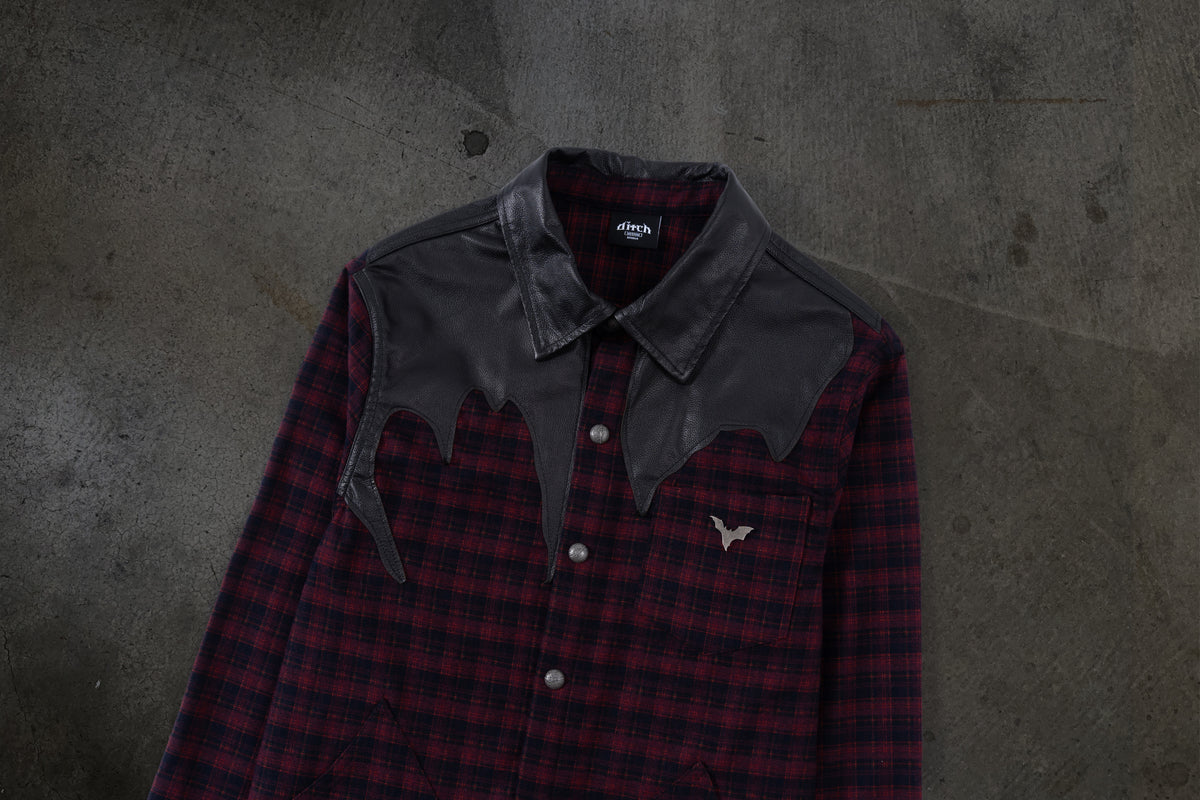 LEATHER FLANNEL (CRIMSON)