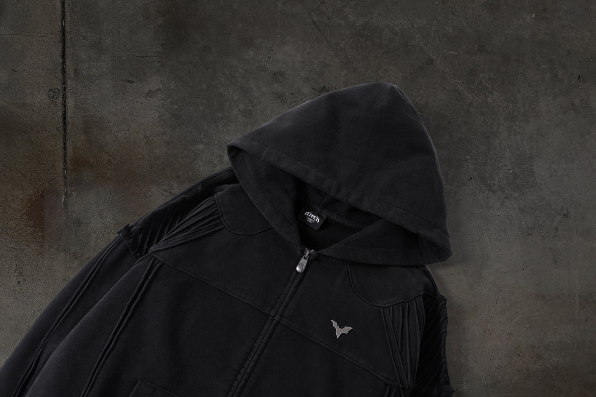BIKER HOODIE (COAL)
