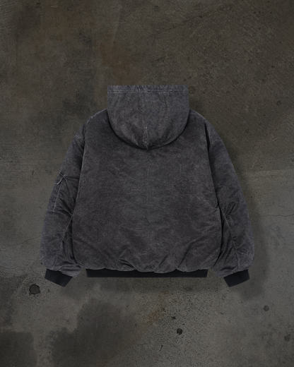 DYED NYLON BOMBER (COAL)